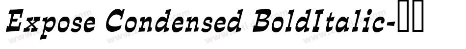 Expose Condensed BoldItalic字体转换